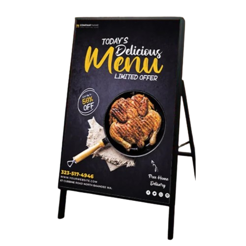 chevalet menu stop trottoir lumineux